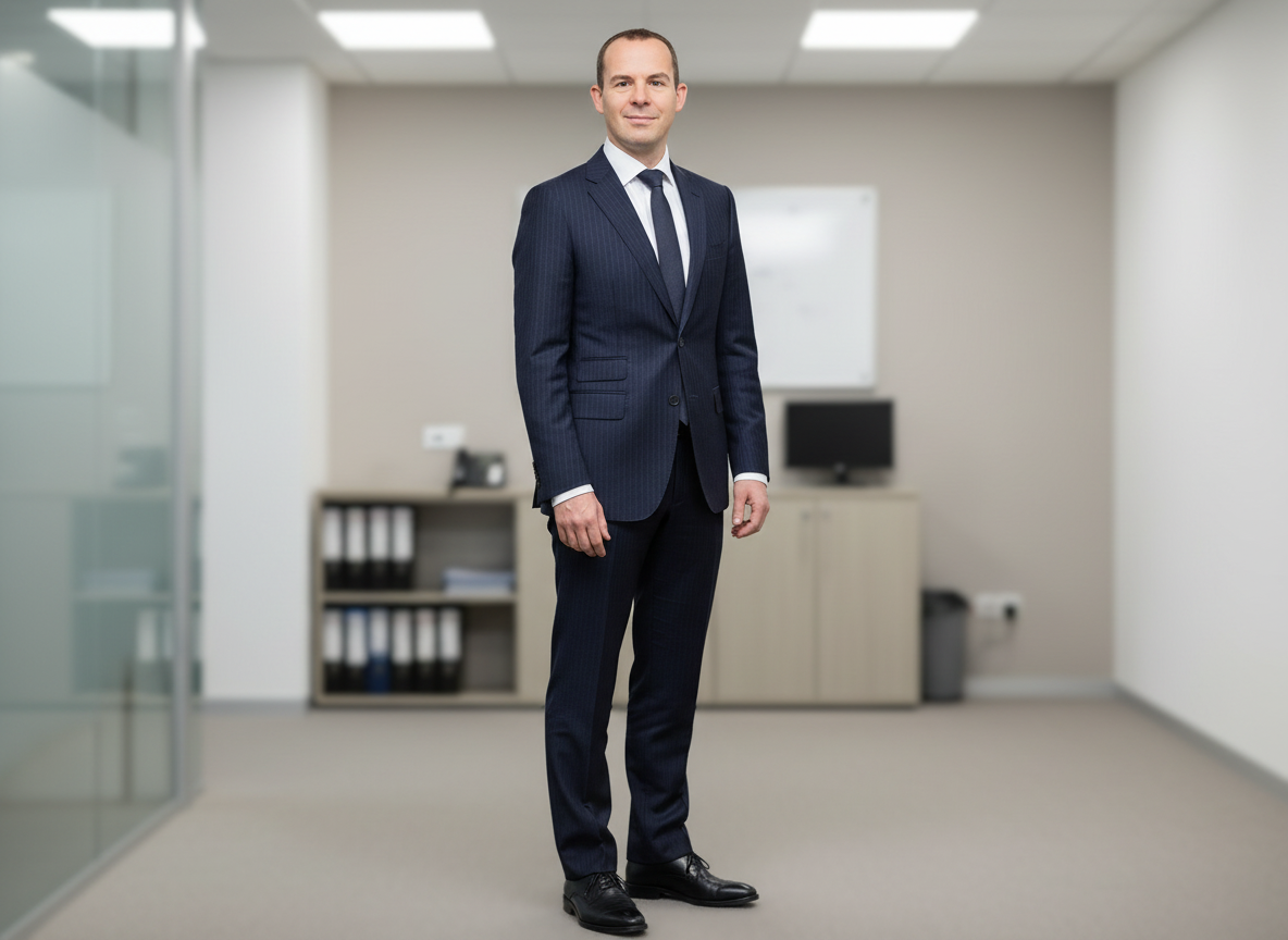 Navy Pinstripe Business Suit